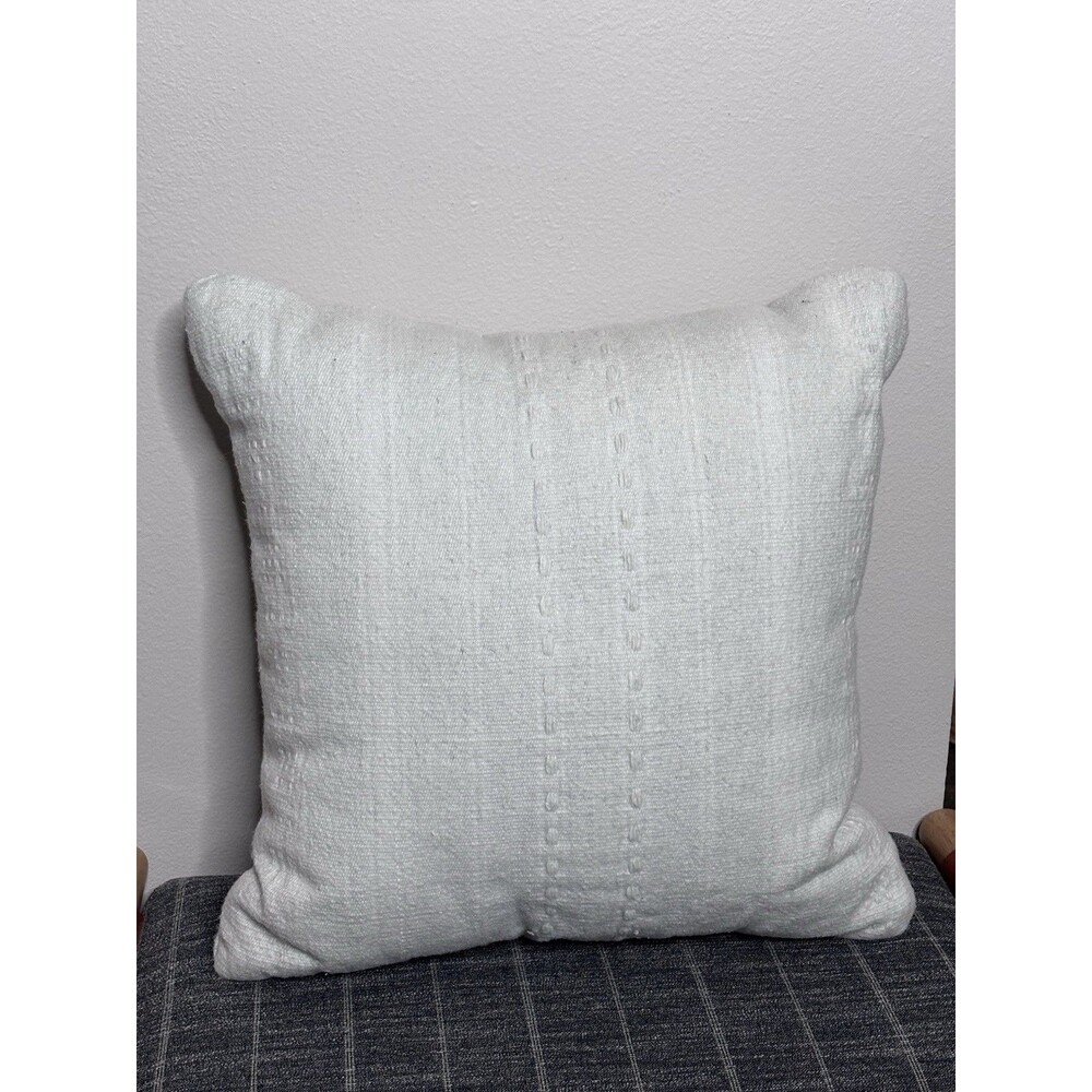 Pottery Barn X Airstream Stripe Woven Throw Wool Pillow 18x18 Farmhouse